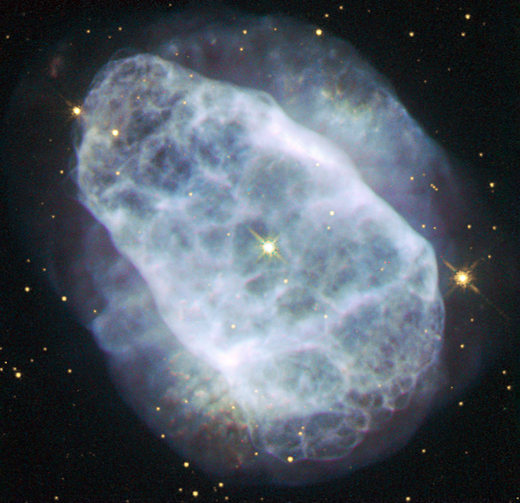 A nebula, NGC 6153, tinted blue
