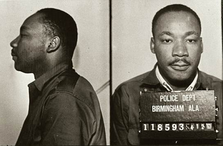 Martin Luther King Jr after his 1963 arrest