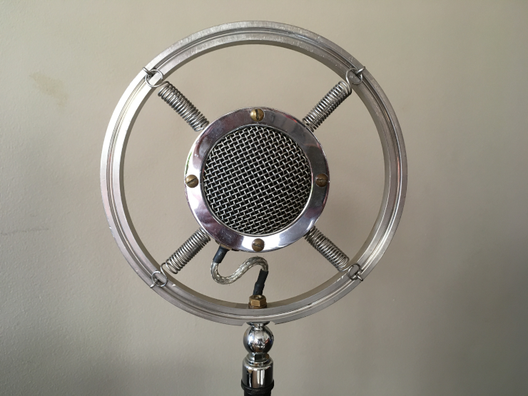 An older-style microphone