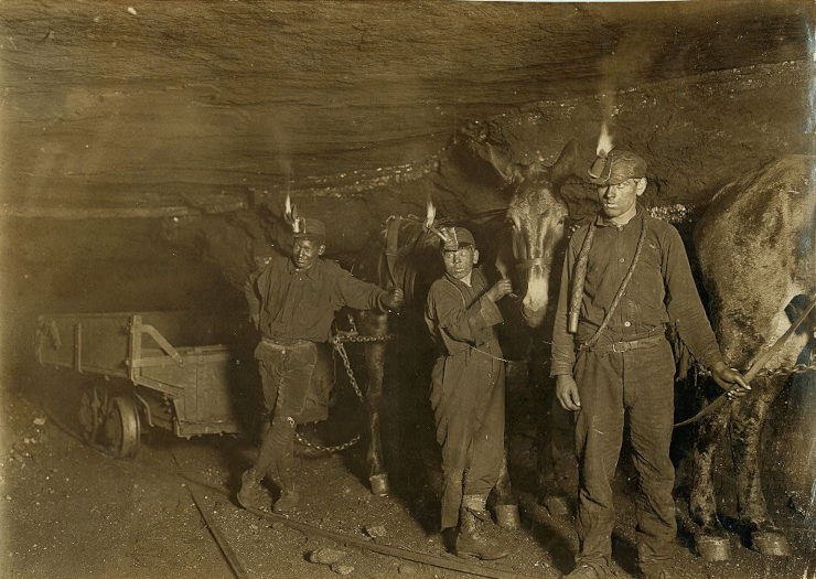 Child coal miners — drivers and mules, in Gary, West Virginia, mine