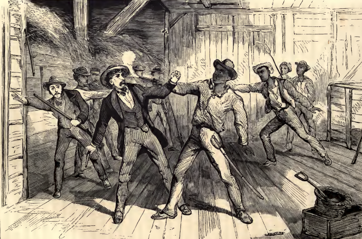 Depiction of a slave revolt
