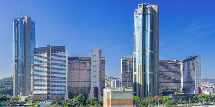 The Caracas downtown skyline
