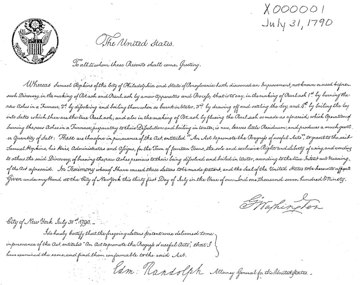 U.S. patent X000001
