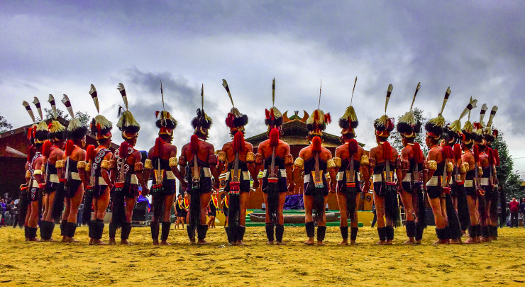 Naga people engaging in their Hornbill Festival