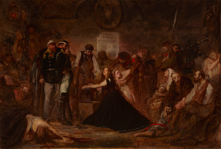 The 1863 painting "Poland Enchained"