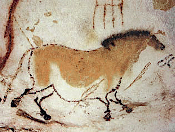 Horse painting in Lascaux Cave