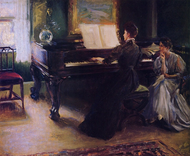 Two Sisters at a Piano