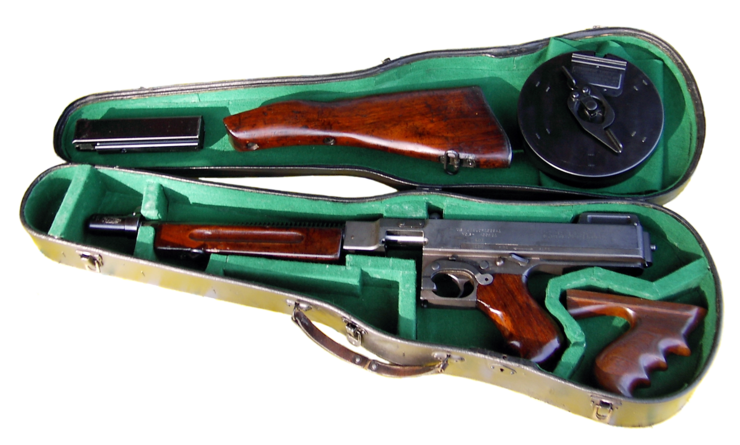 Tommy Gun in a violin case