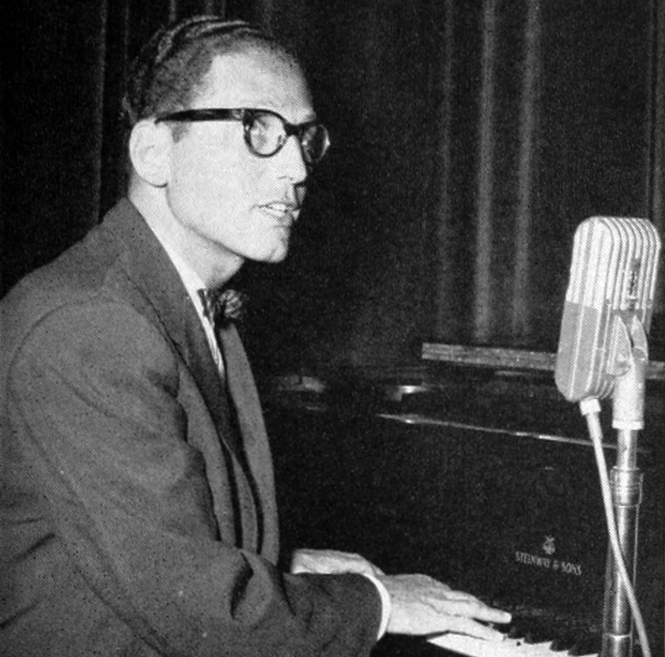 Lehrer playing the piano c1960