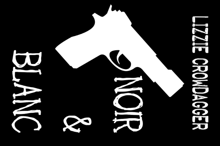 The book's cover, featuring the white silhouette of a pistol against a black background
