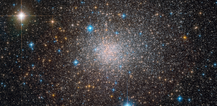Peering through the thick dust clouds of the galactic bulge an international team of astronomers has revealed the unusual mix of stars in the stellar cluster known as Terzan 5